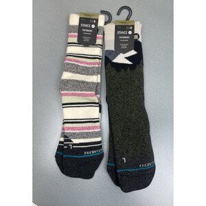 2 PAIRS STANCE HIKE MID CUSHION MERINO WOOL BLEND PERFORMANCE SOCKS M 6-8.5